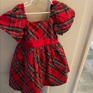 Janie and Jack Red Plaid Kids Formal Dress